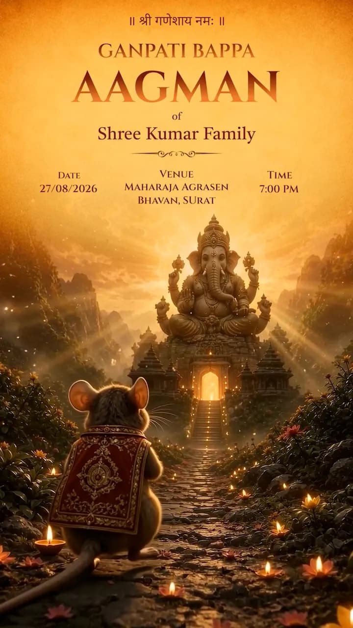 IM243 | Bappa Aagman Invitation