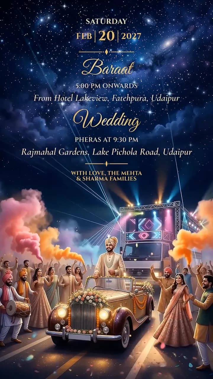 IM261 | Baraat Wedding Invitation