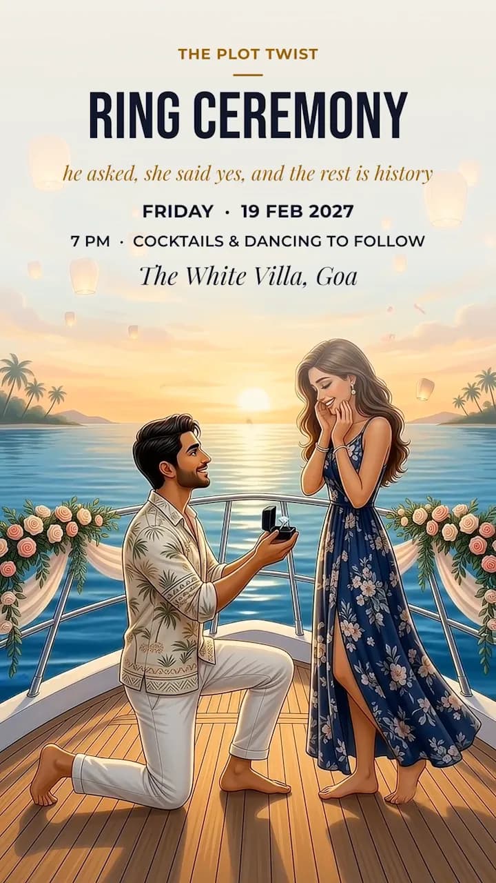 IM265 | Movie Style Wedding Invitation